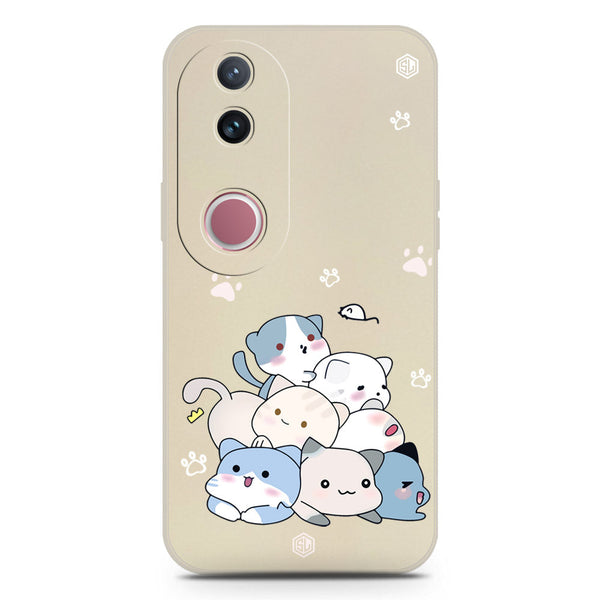 Cute Design Soft Phone Case - Silica Gel Case - Offwhite - Vivo V50