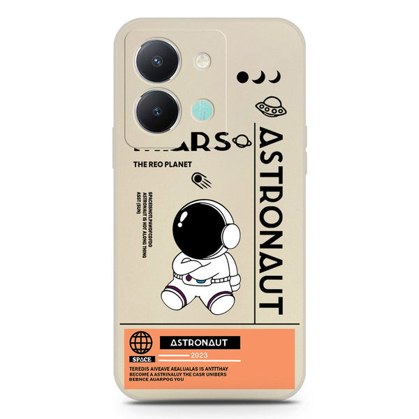 Astronaut Series Design Soft Phone Case - Silica Gel Case - Offwhite - Vivo Y36 5G