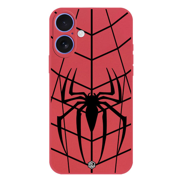 X-Spider Design Soft Phone Case - Silica Gel Case - Red - iPhone 16 Plus