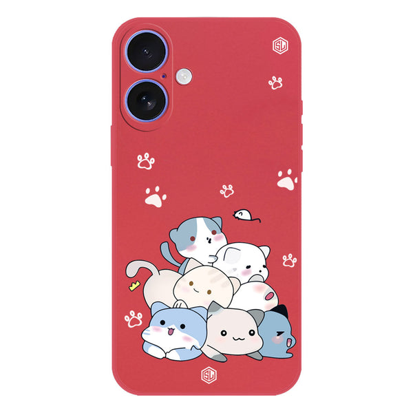 Cute Design Soft Phone Case - Silica Gel Case - Red - iPhone 16 Plus