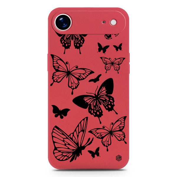 Cute Butterfly Design Soft Phone Case - Silica Gel Case - Red - iPhone 17 Air