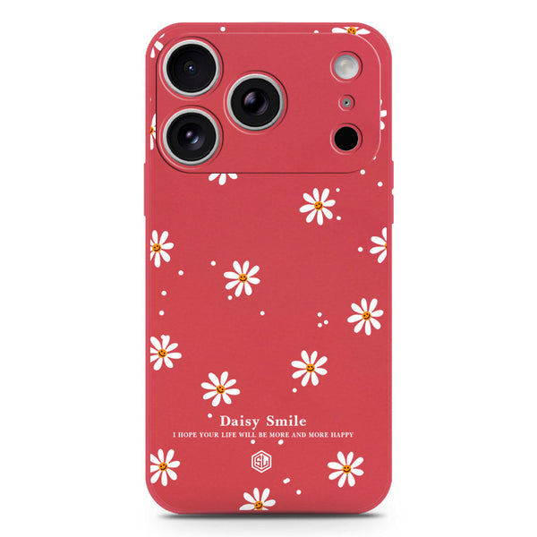 Daisy Smile Design Soft Phone Case - Silica Gel Case - Red - iPhone 17 Pro