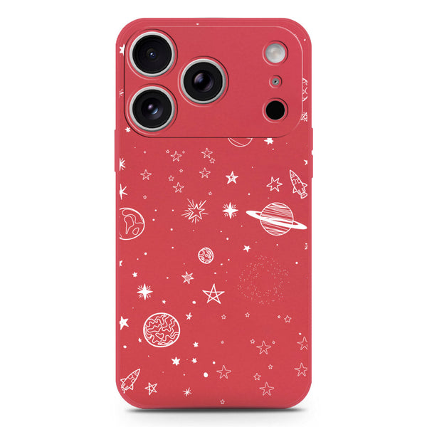 Stardust Dreams Design Soft Phone Case - Silica Gel Case - Red - iPhone 17 Pro