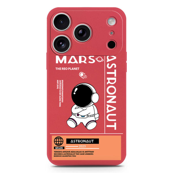 Astronaut Series Design Soft Phone Case - Silica Gel Case - Red - iPhone 17 Pro Max