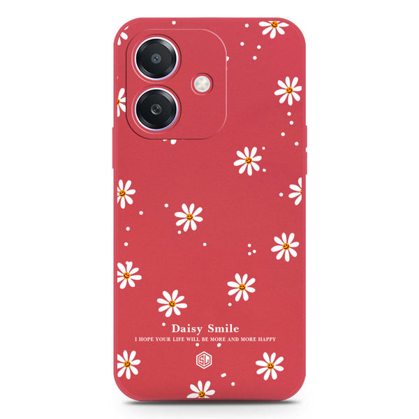 Daisy Smile Design Soft Phone Case - Silica Gel Case - Red - Oppo A3 4G