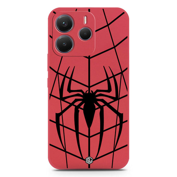 X-Spider Design Soft Phone Case - Silica Gel Case - Red - Xiaomi Redmi Note 14 4G
