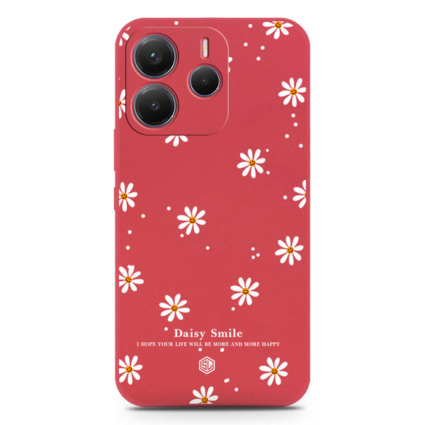 Daisy Smile Design Soft Phone Case - Silica Gel Case - Red - Xiaomi Redmi Note 14 4G