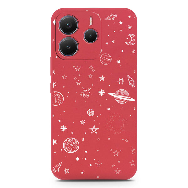 Stardust Dreams Design Soft Phone Case - Silica Gel Case - Red - Xiaomi Redmi Note 14 4G
