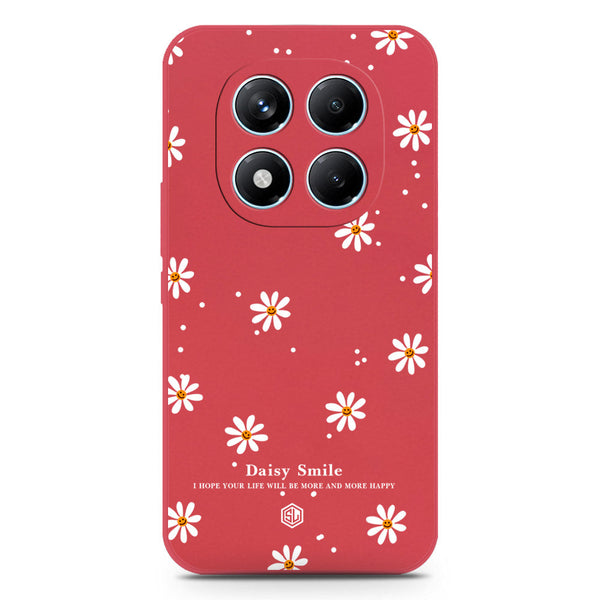 Daisy Smile Design Soft Phone Case - Silica Gel Case - Red - Xiaomi Redmi Note 14 Pro 4G