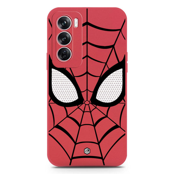 Cool Spider Design Soft Phone Case - Silica Gel Case - Red - Oppo Reno 12