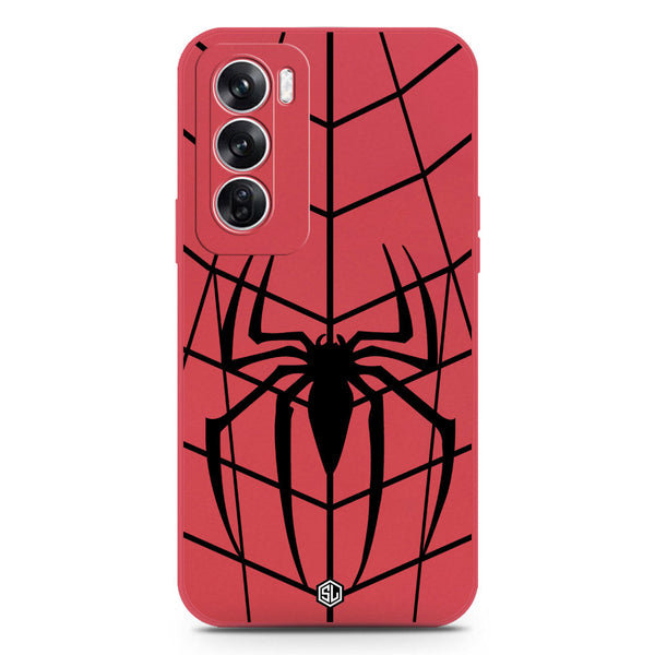 X-Spider Design Soft Phone Case - Silica Gel Case - Red - Oppo Reno 12