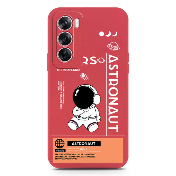 Astronaut Series Design Soft Phone Case - Silica Gel Case - Red - Oppo Reno 12