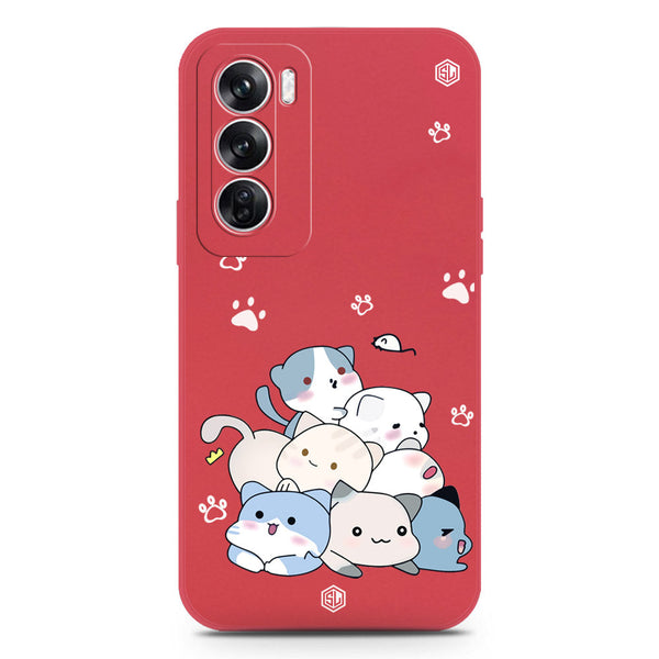 Cute Design Soft Phone Case - Silica Gel Case - Red - Oppo Reno 12
