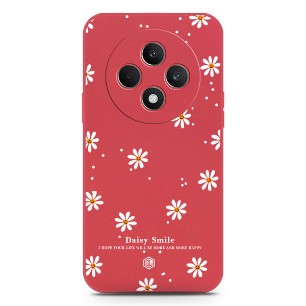 Daisy Smile Design Soft Phone Case - Silica Gel Case - Red - Oppo F27