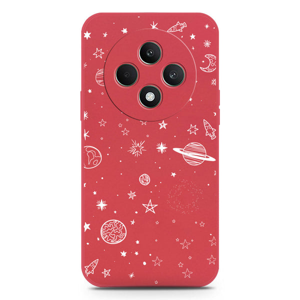 Stardust Dreams Design Soft Phone Case - Silica Gel Case - Red - Oppo F27
