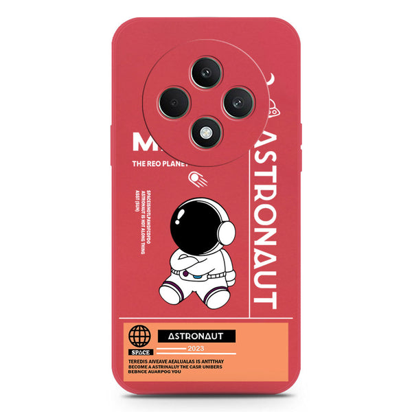 Astronaut Series Design Soft Phone Case - Silica Gel Case - Red - Oppo Reno 12F
