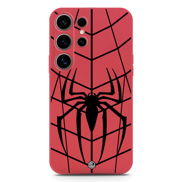 X-Spider Design Soft Phone Case - Silica Gel Case - Red - Samsung Galaxy S25 Ultra