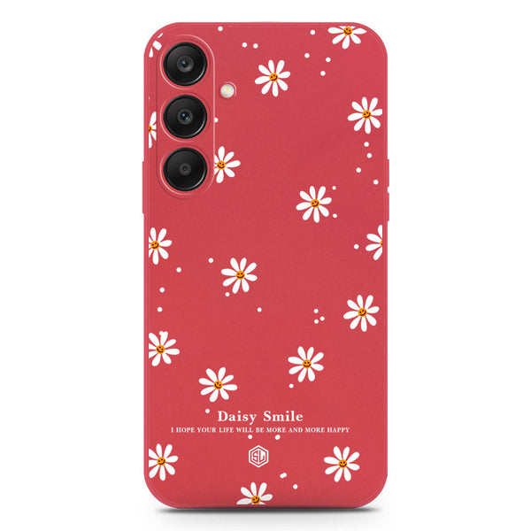 Daisy Smile Design Soft Phone Case - Silica Gel Case - Red - Samsung Galaxy S25