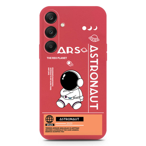Astronaut Series Design Soft Phone Case - Silica Gel Case - Red - Samsung Galaxy S25 Plus