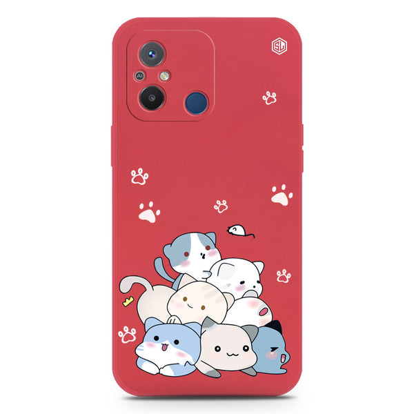 Cute Design Soft Phone Case - Silica Gel Case - Dark Red - Xiaomi Redmi 12C