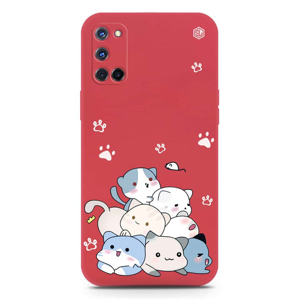Cute Design Soft Phone Case - Silica Gel Case - Red - Oppo A72