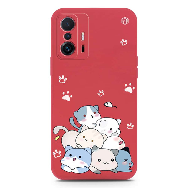Cute Design Soft Phone Case - Silica Gel Case - Dark Red - Xiaomi 11T Pro