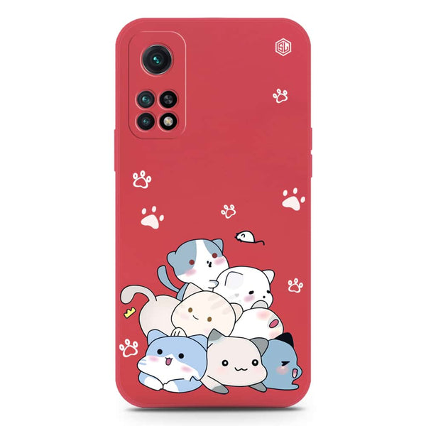 Cute Design Soft Phone Case - Silica Gel Case - Dark Red - Xiaomi Redmi K30S