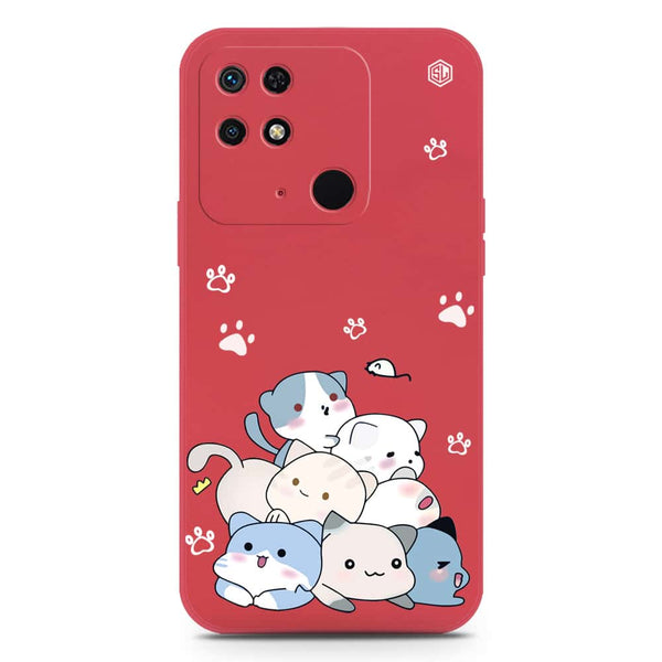 Cute Design Soft Phone Case - Silica Gel Case - Red - Xiaomi Redmi 10C