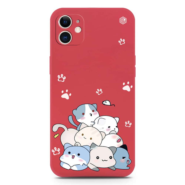 Cute Design Soft Phone Case - Silica Gel Case - Red - iPhone 12