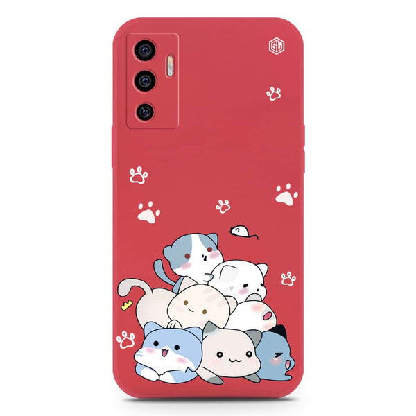 Cute Design Soft Phone Case - Silica Gel Case - Red - Vivo S10e