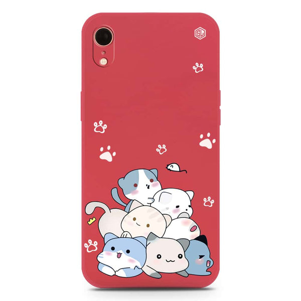 Cute Design Soft Phone Case - Silica Gel Case - Red - iPhone XR