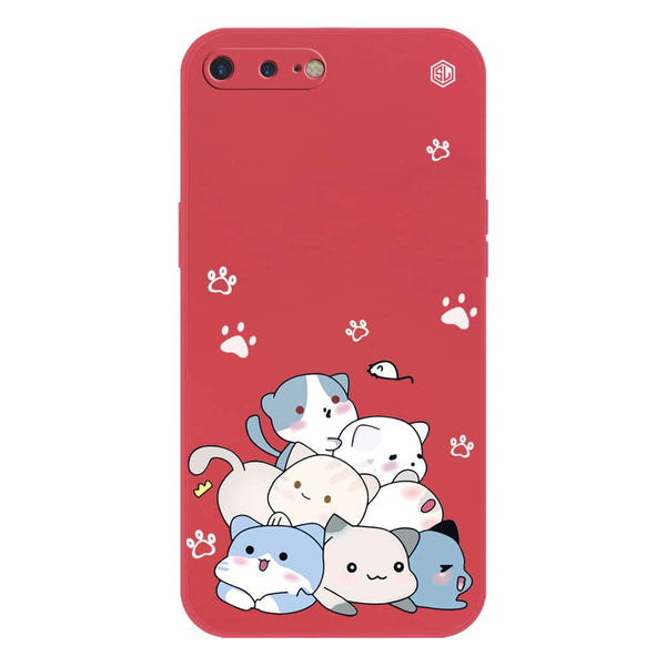 Cute Design Soft Phone Case - Silica Gel Case - Red - iPhone 8 Plus / 7 Plus
