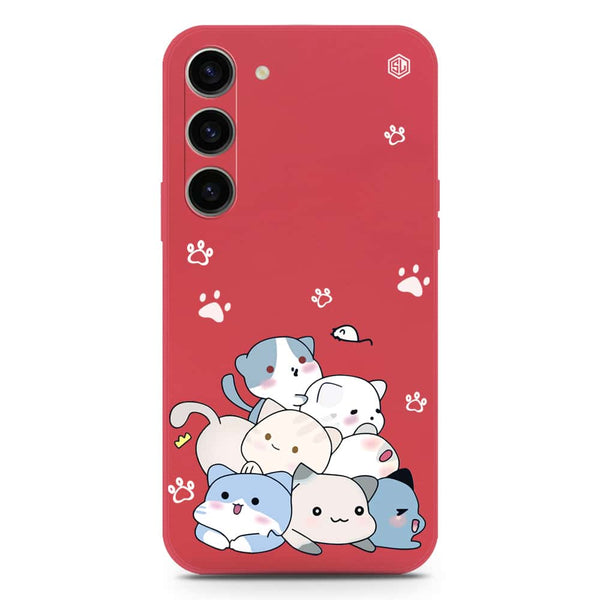Cute Design Soft Phone Case - Silica Gel Case - Red - Samsung Galaxy S23 5G