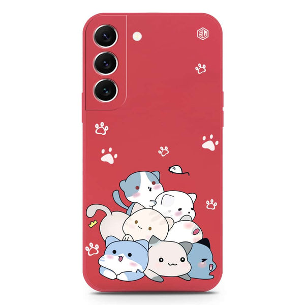 Cute Design Soft Phone Case - Silica Gel Case - Red - Samsung Galaxy S22 Plus 5G
