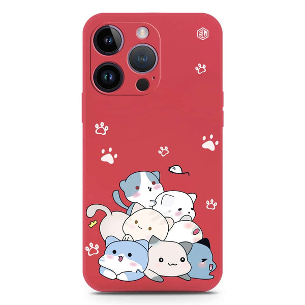 Cute Design Soft Phone Case - Silica Gel Case - Red - iPhone 14 Pro