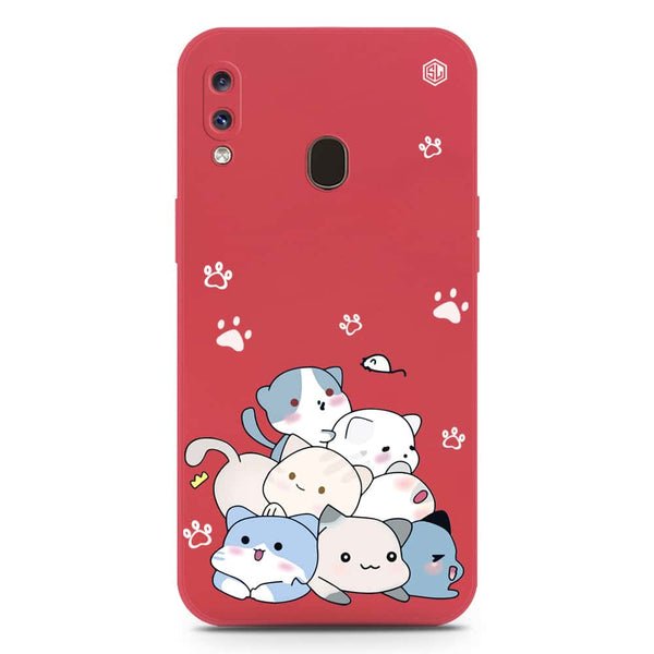 Cute Design Soft Phone Case - Silica Gel Case - Red - Samsung Galaxy A30