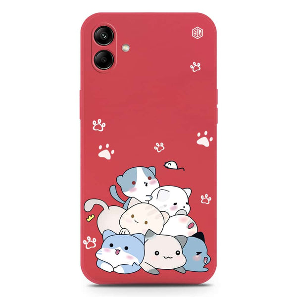 Cute Design Soft Phone Case - Silica Gel Case - Red - Samsung Galaxy A04