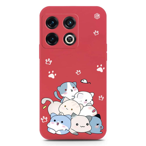 Cute Design Soft Phone Case - Silica Gel Case - Red - OnePlus 10 Pro