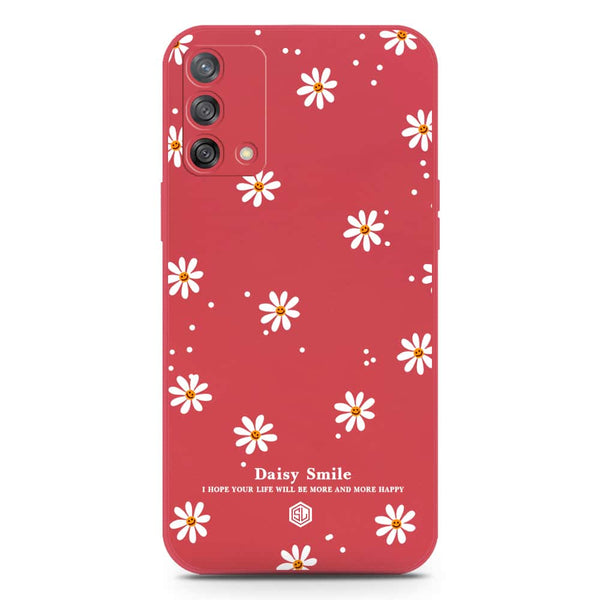 Daisy Smile Design Soft Phone Case - Silica Gel Case - Red - Oppo Reno 6 Lite