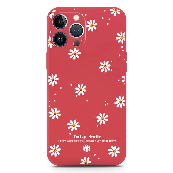 Daisy Smile Design Soft Phone Case - Silica Gel Case - Red - iPhone 13 Pro