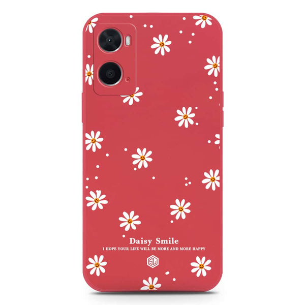 Daisy Smile Design Soft Phone Case - Silica Gel Case - Red - Oppo A76