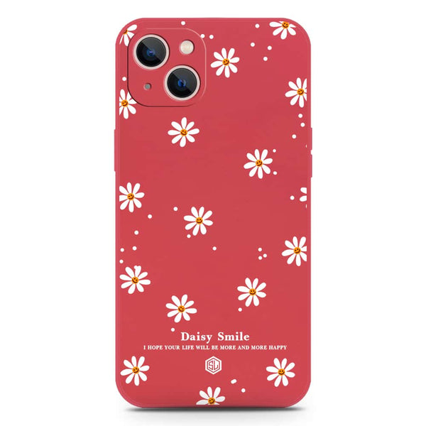 Daisy Smile Design Soft Phone Case - Silica Gel Case - Red - iPhone 13 Mini