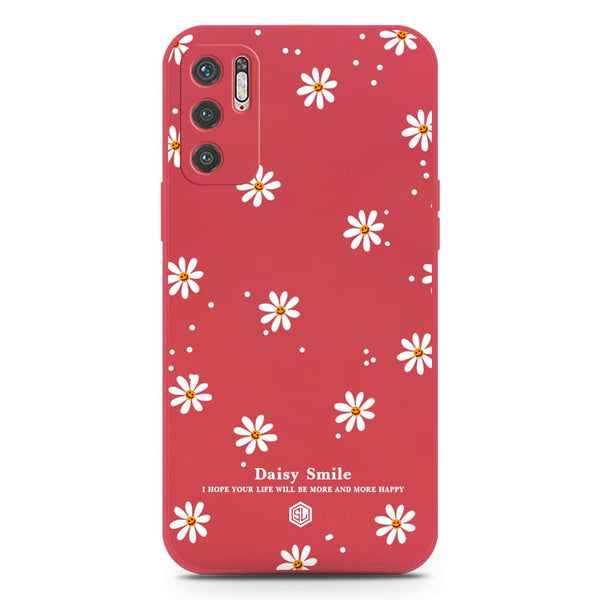 Daisy Smile Design Soft Phone Case - Silica Gel Case - Red - Xiaomi Redmi Note 10 5G
