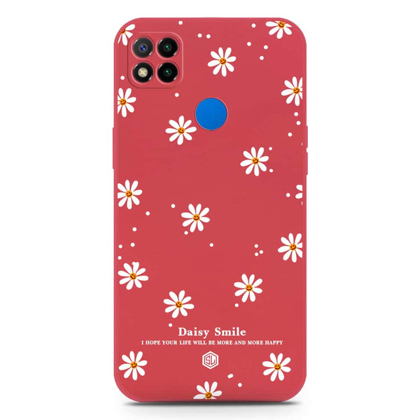 Daisy Smile Design Soft Phone Case - Silica Gel Case - Red - Xiaomi Redmi 10A