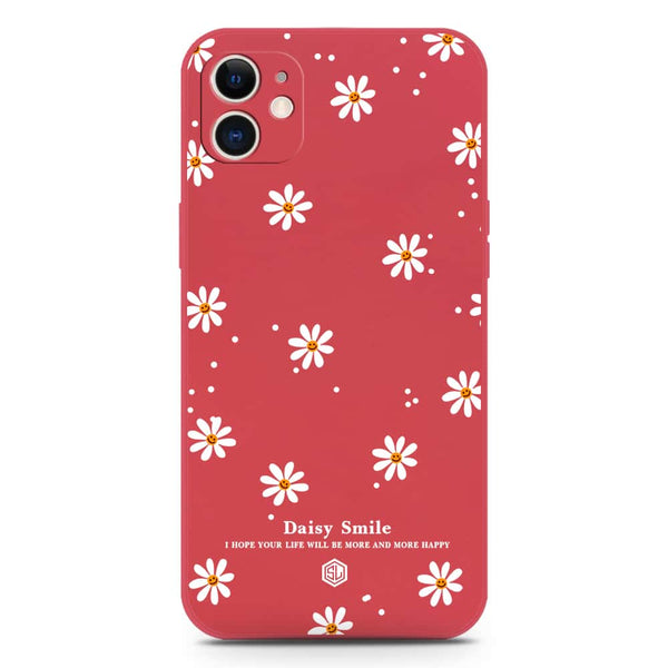 Daisy Smile Design Soft Phone Case - Silica Gel Case - Red - iPhone 12