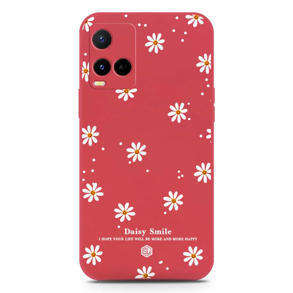 Daisy Smile Design Soft Phone Case - Silica Gel Case - Red - Vivo Y21e