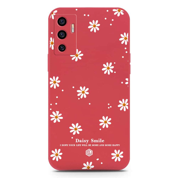 Daisy Smile Design Soft Phone Case - Silica Gel Case - Red - Vivo S10e