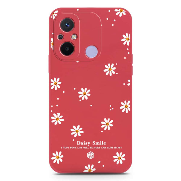 Daisy Smile Design Soft Phone Case - Silica Gel Case - Red - Xiaomi Redmi 12C