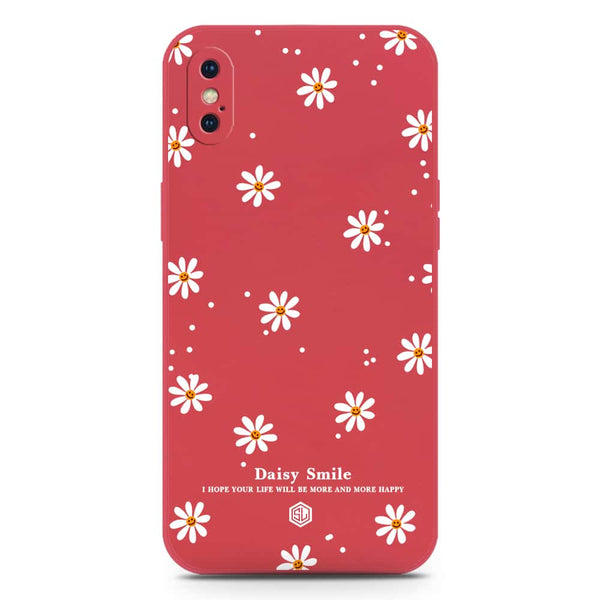 Daisy Smile Design Soft Phone Case - Silica Gel Case - Red - iPhone XS Max