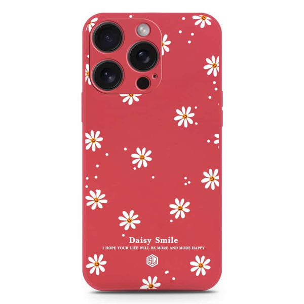 Daisy Smile Design Soft Phone Case - Silica Gel Case - Red - iPhone 15 Pro Max